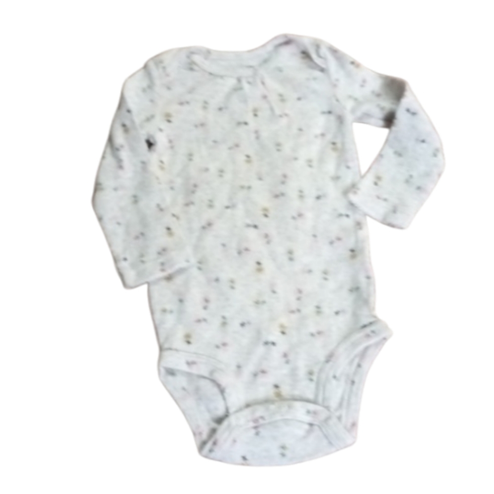 Size 12M Carter's Floral Long Sleeve Baby Onesie